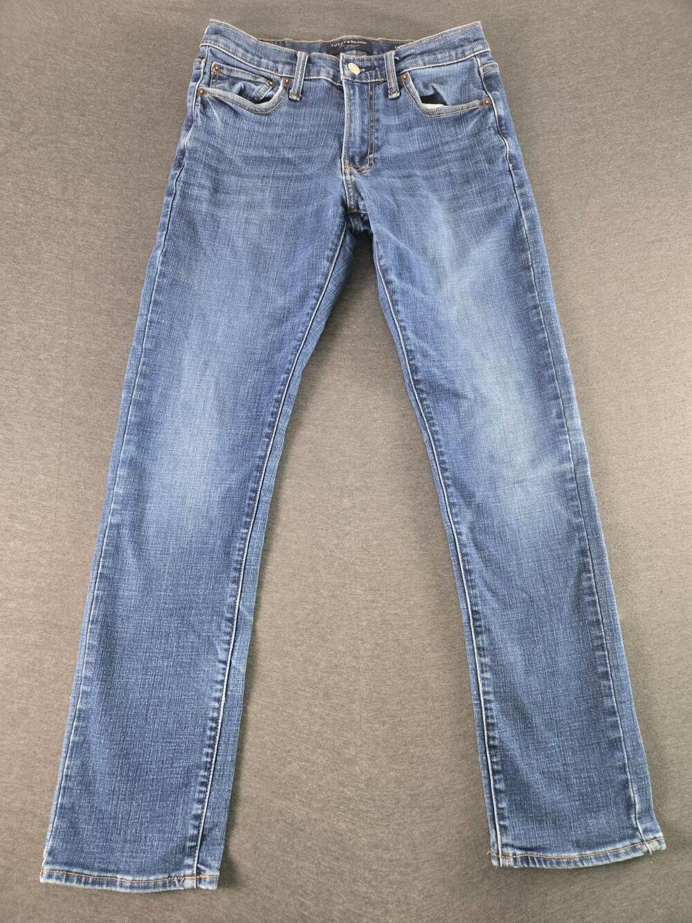 Lucky Brand 410 Jeans Mens 29x32 Blue Medium Wash Athletic Slim Straight Denim